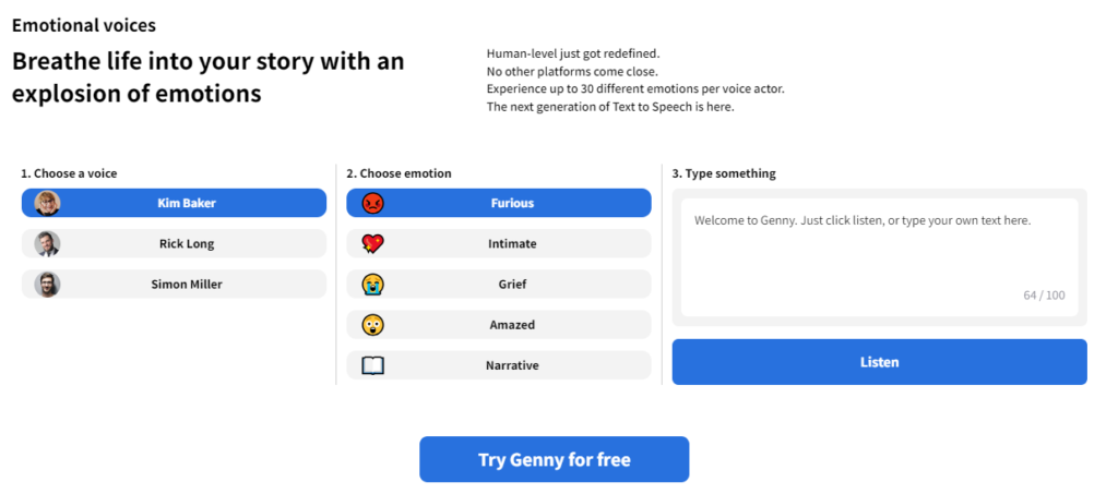KI-Sprachgenerator Stimmungen