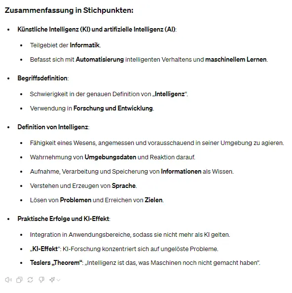 chatgpt-text-in-stichpunkte-zusammengefasst