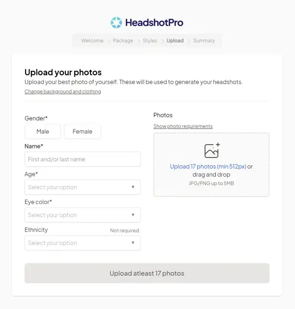 generate-ai-headshots-last-step-fill-the-form-out