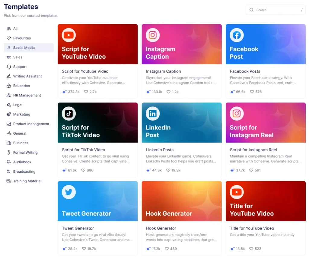 cohesive-ai-templates-und-vorlagen