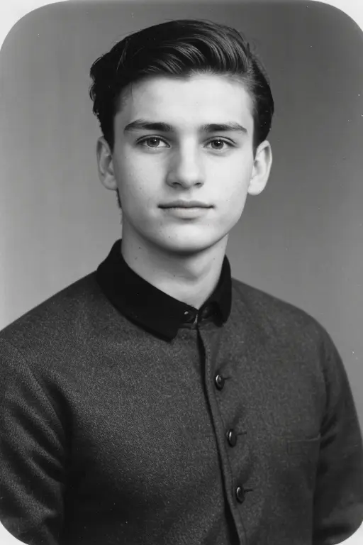 ki-bild-von-einem-jungen-mann-in-schwarz-weiß