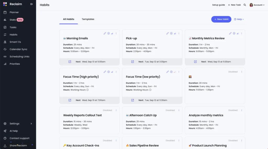 reclaim-ai-gewohnheiten-anlegen