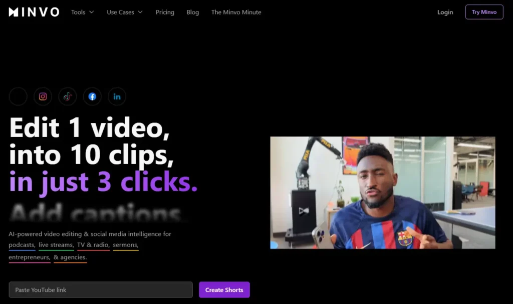 Minvo AI für Kurzvideos