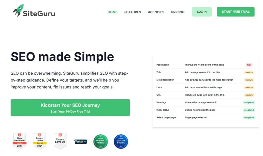 SiteGuru Lifetime Deal für Webseiten
