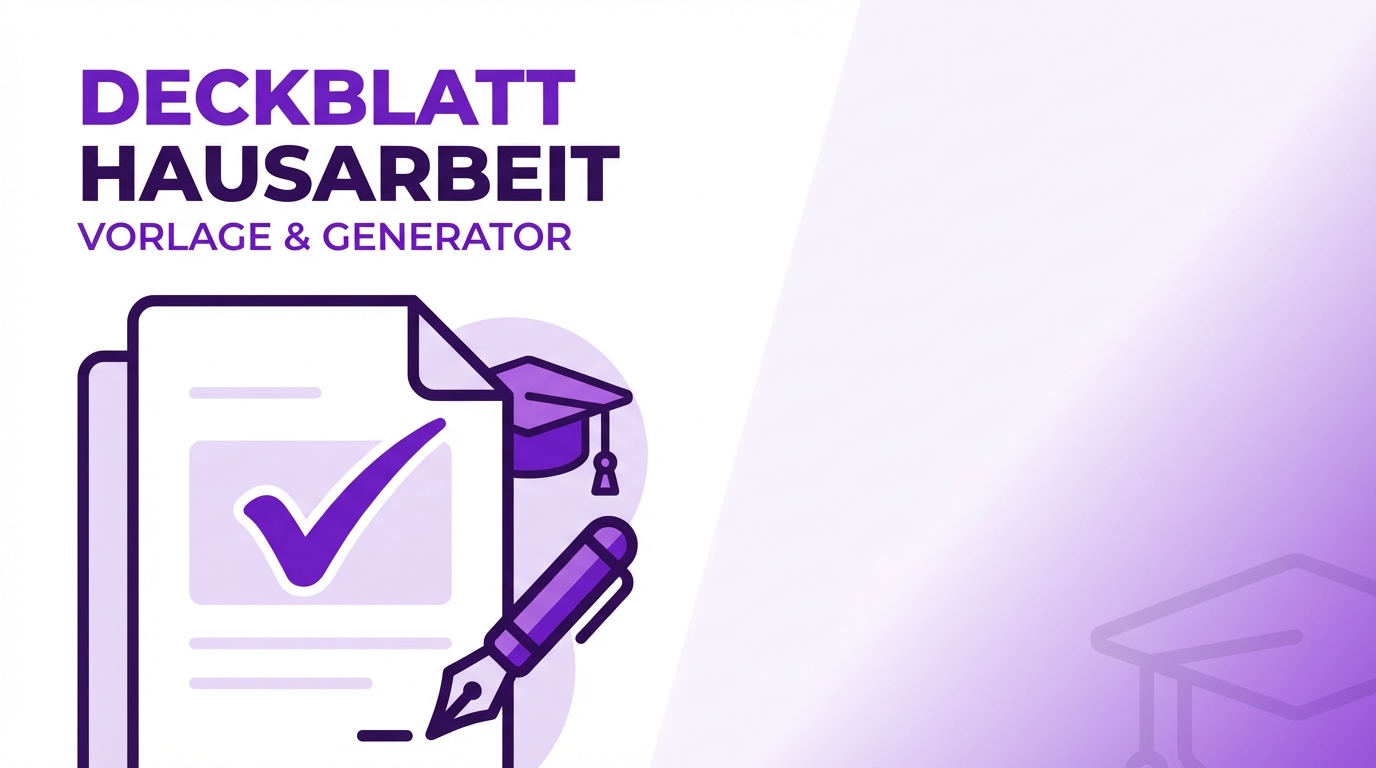Deckblatt Hausarbeit Vorlage und Generator - Thumbnail