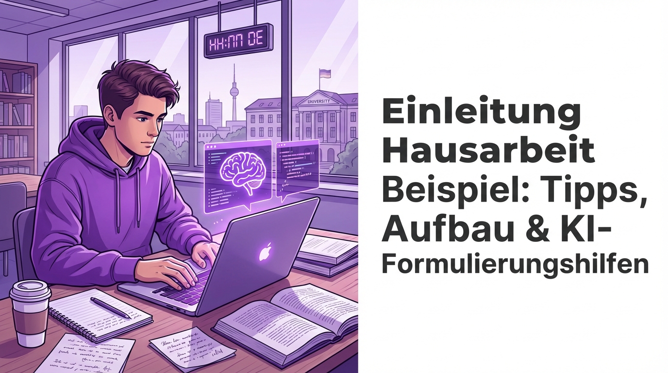 Einleitung Hausarbeit Beispiel: Tipps, Aufbau und KI-Formulierungshilfen