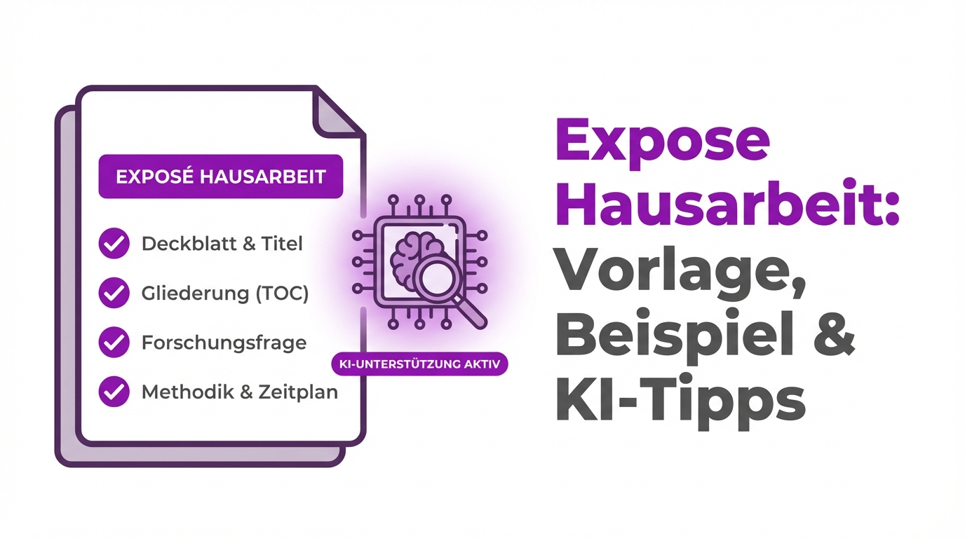 Expose Hausarbeit: Vorlage und Aufbau mit KI-Tipps