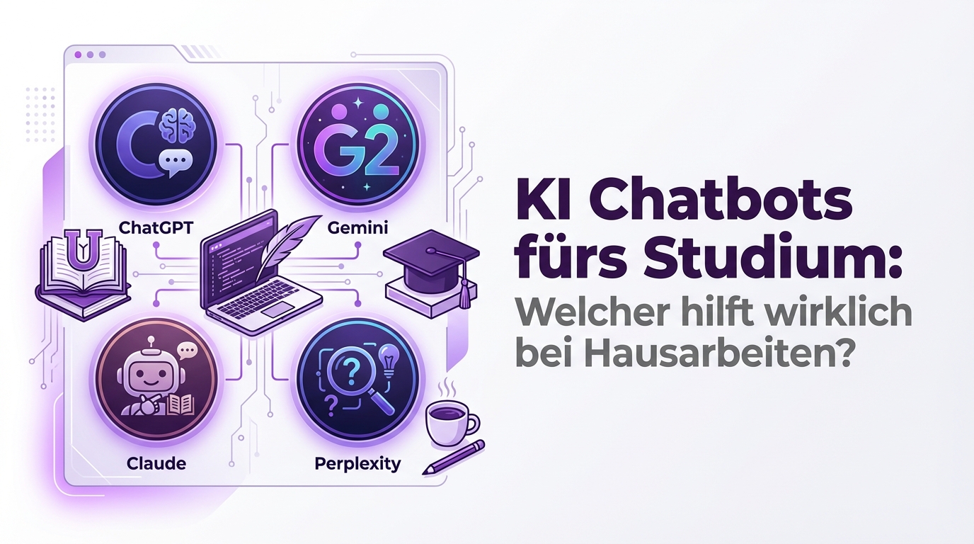 KI Chatbots fuer Studium Vergleich: ChatGPT vs Claude vs Gemini vs Perplexity