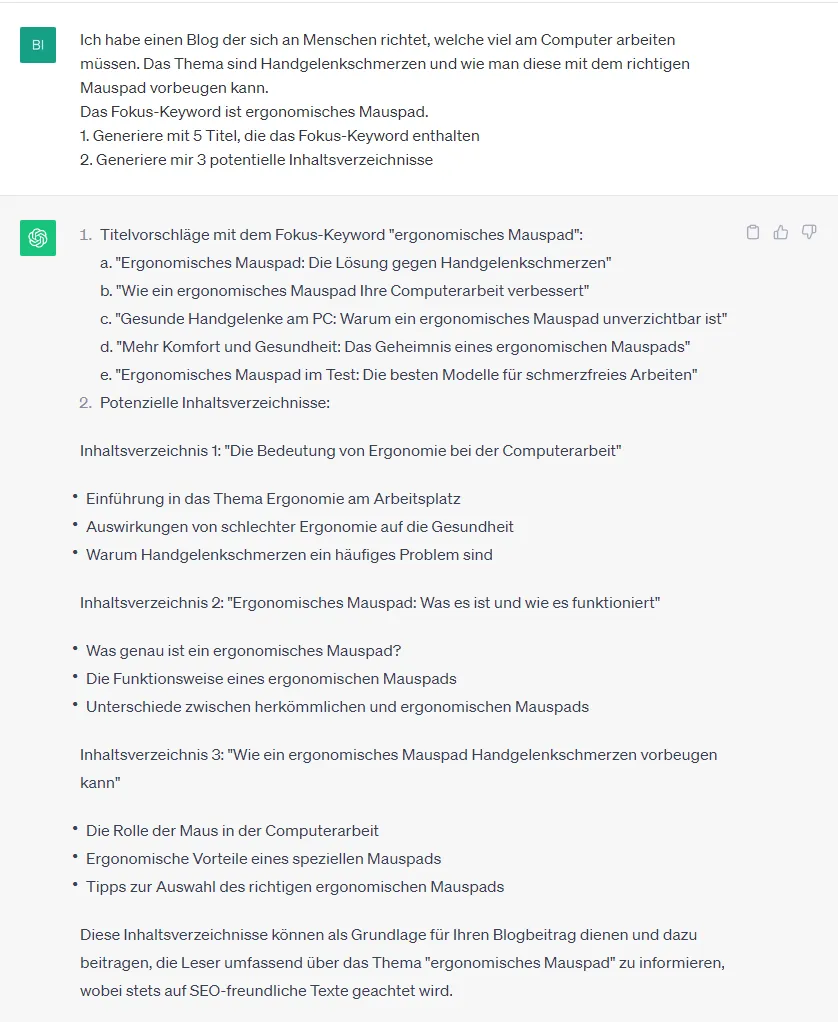 ChatGPT und Affiliate Marketing für Blogartikel Teil 1