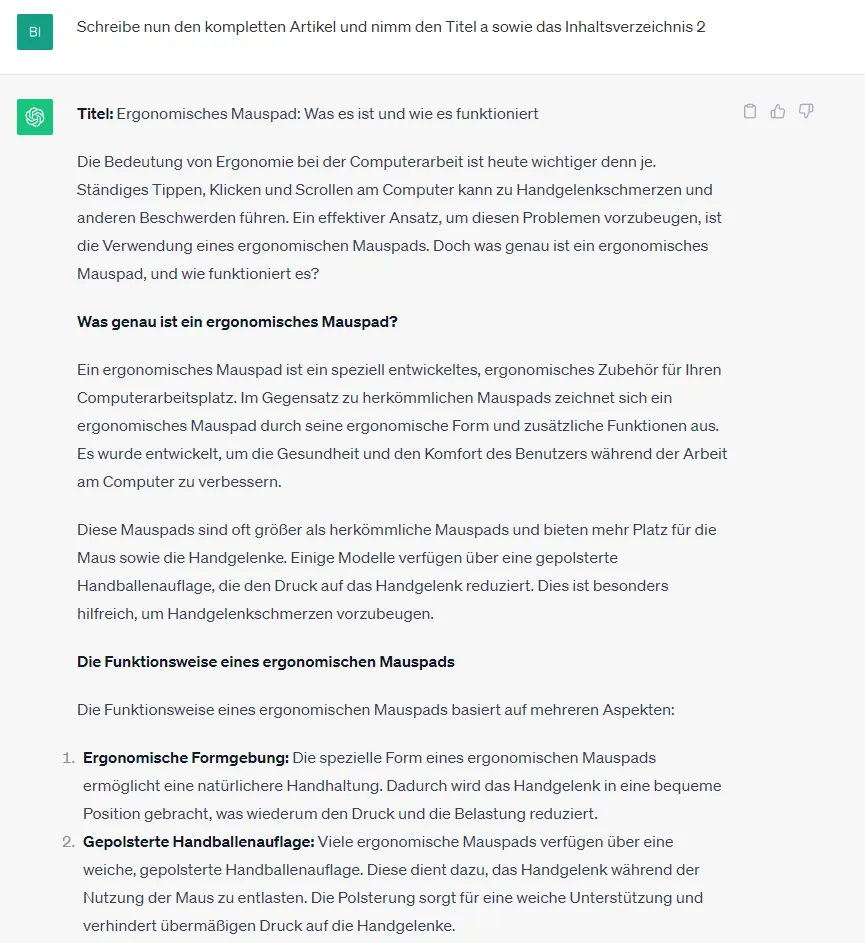 ChatGPT und Affiliate Marketing für Blogartikel Teil 2