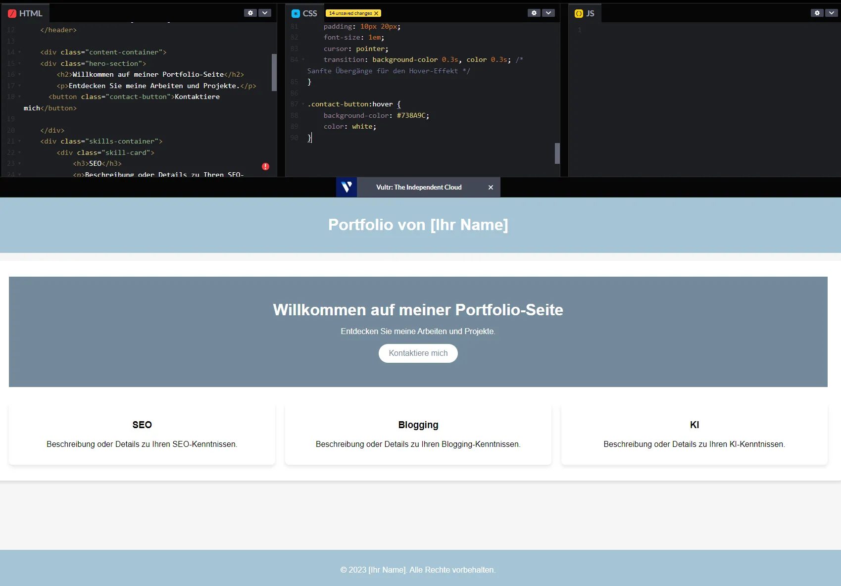 Code Interpreter für die Webentwicklung