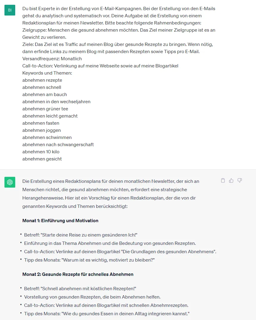 ChatGPT E-Mail Prompts für Newsletter