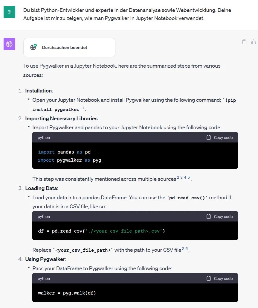 ChatGPT Internet Zugriff Python