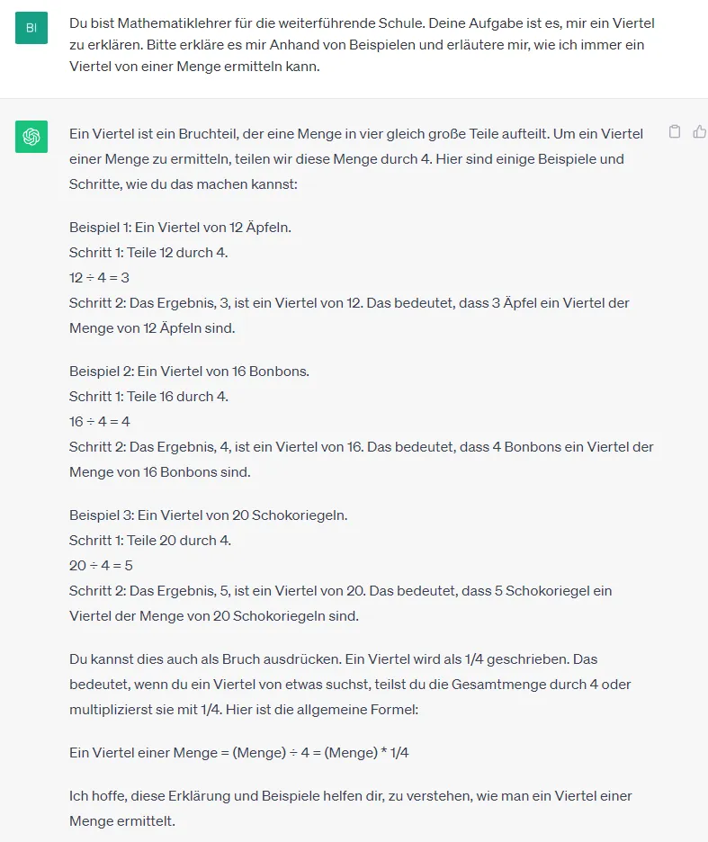ChatGPT einen Kontext übergeben