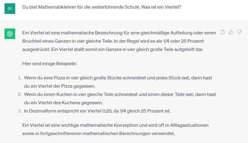 ChatGPT Prompt Engineering Beispiel mit Rolle