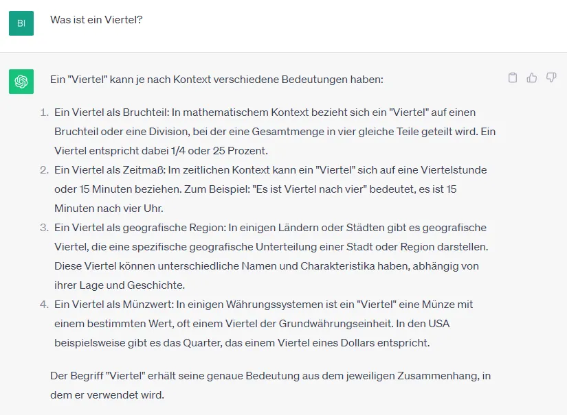 ChatGPT Prompt Engineering Beispiel ohne Rolle