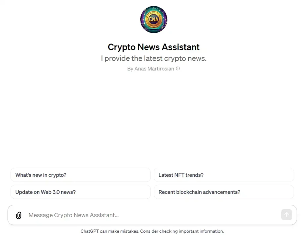 Custom GPT für Krypto