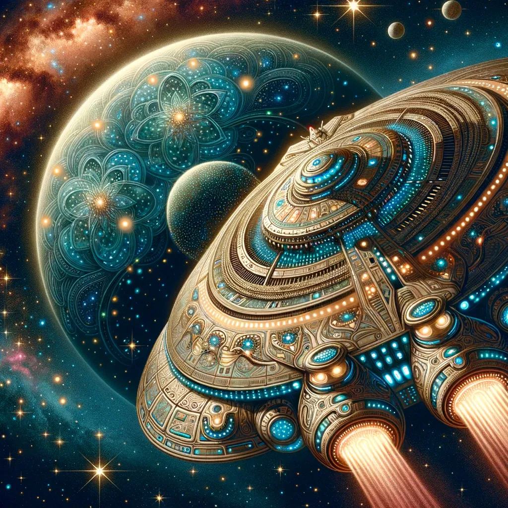 ChatGPT Bilder erstellen - Beispiel von einem Raumschiff