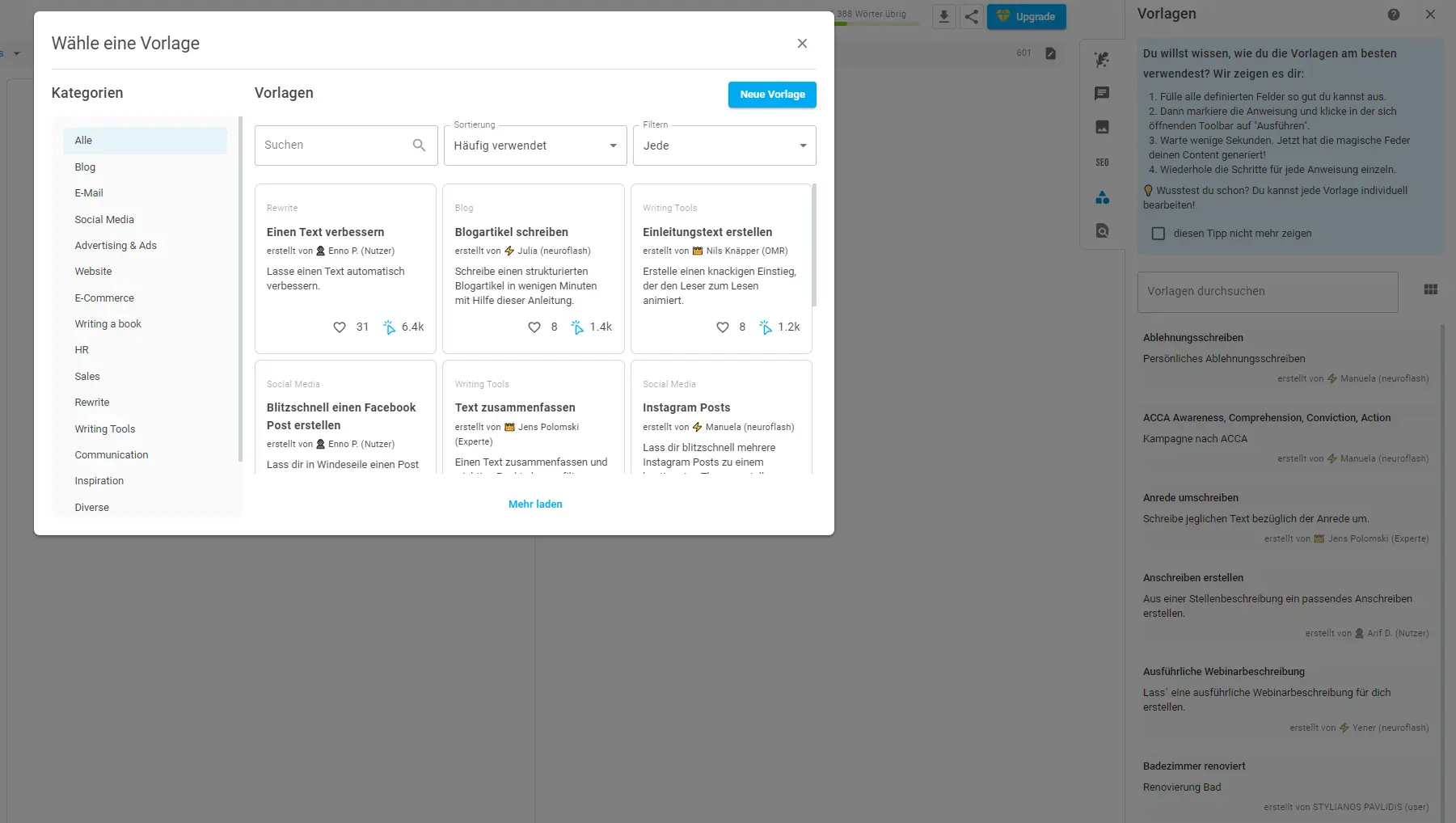 neuroflashs-template-library