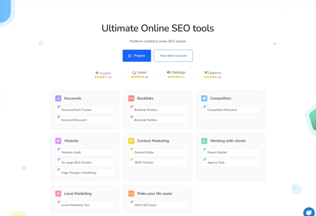 SE Ranking Funktionen