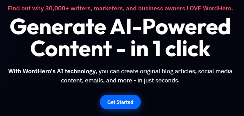 KI-Textgenerator WordHero mit Lifetime Deal